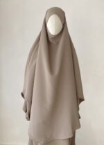 Tie back khimaar - Taupe