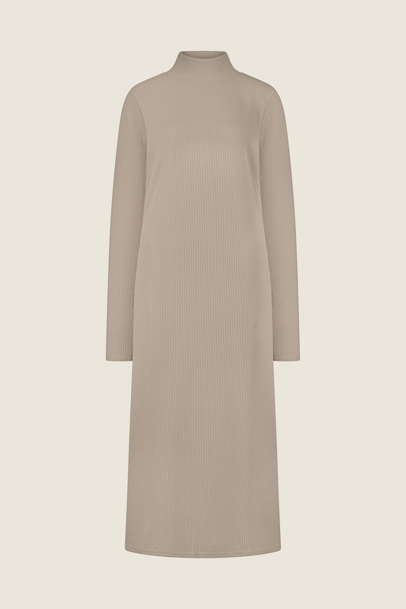 knitted_beige_1 Knitted Abaya - Nude - Afbeelding 1