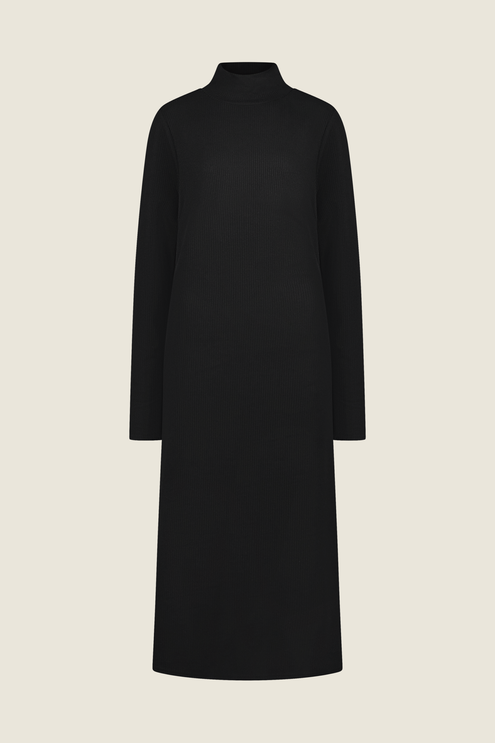 knitted_black_1 Knitted Abaya - Black - Afbeelding 1