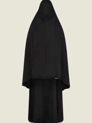 Tie back abaya – Black