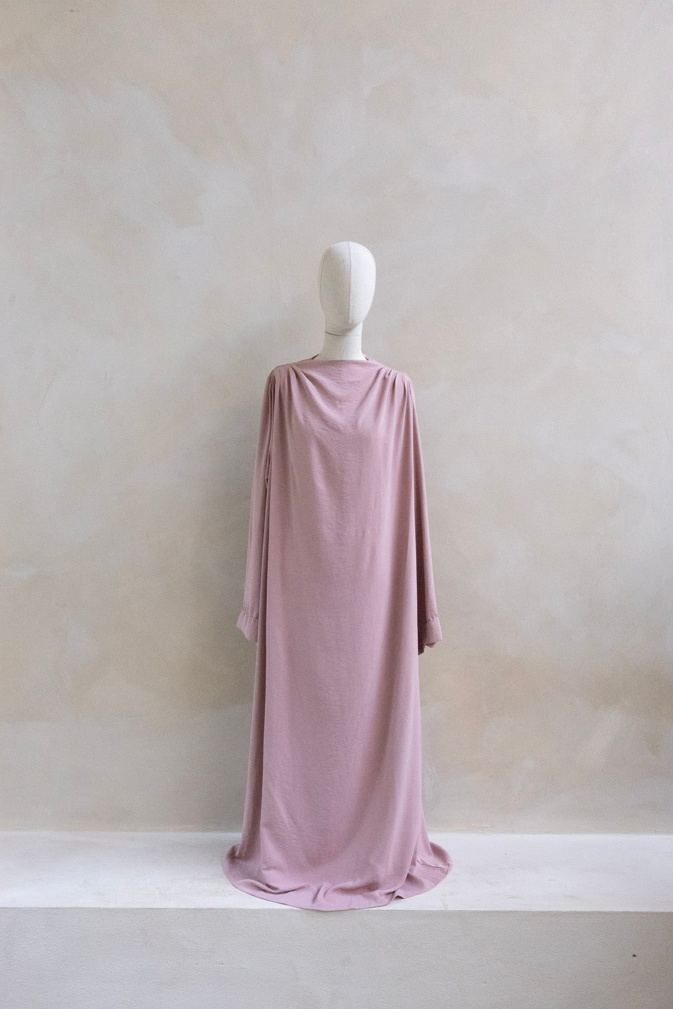 185-AI0A1562 Drape Abaya - Pink - Afbeelding 1